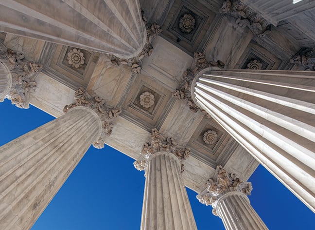 Supreme Court Building in Washington DC, USA