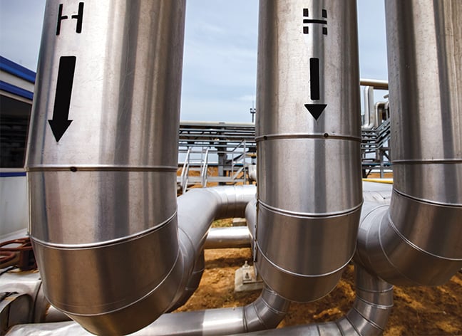 Oil refinery and gas processing plant