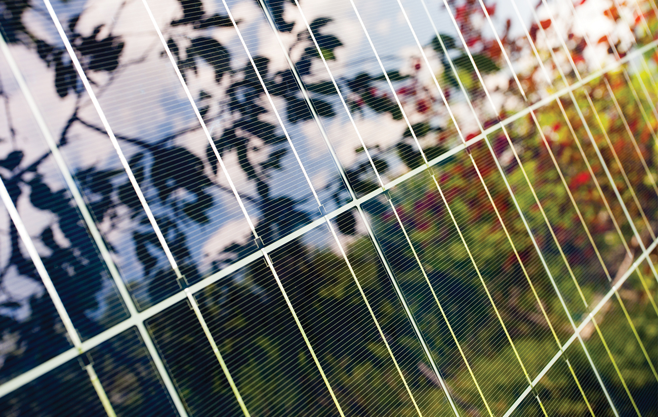 solar panel reflection