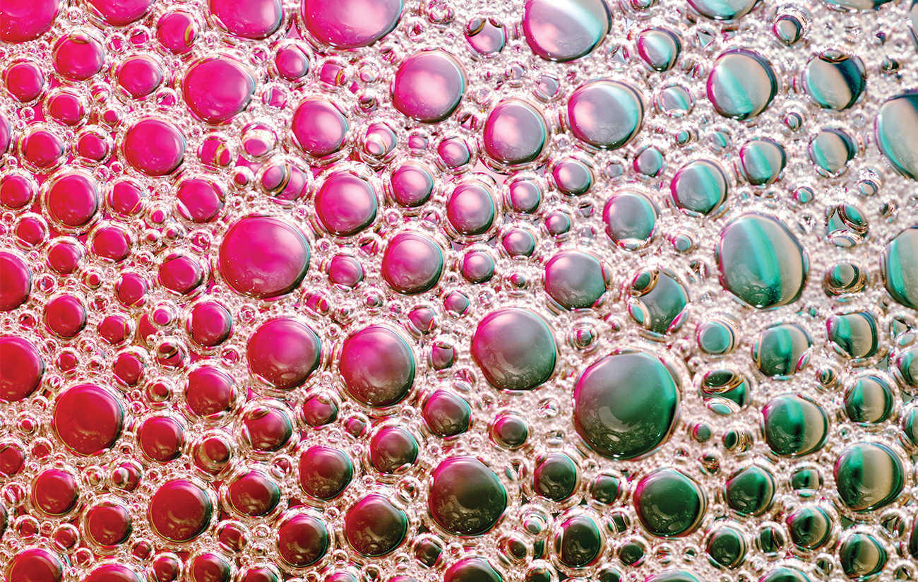 Pink and Green Bubbles