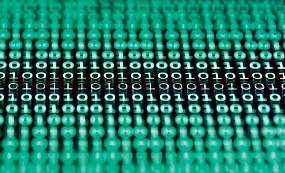 Charles River Associates binary code on computer screen