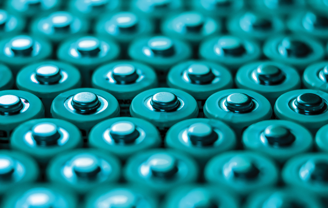 Lithium batteries under green light