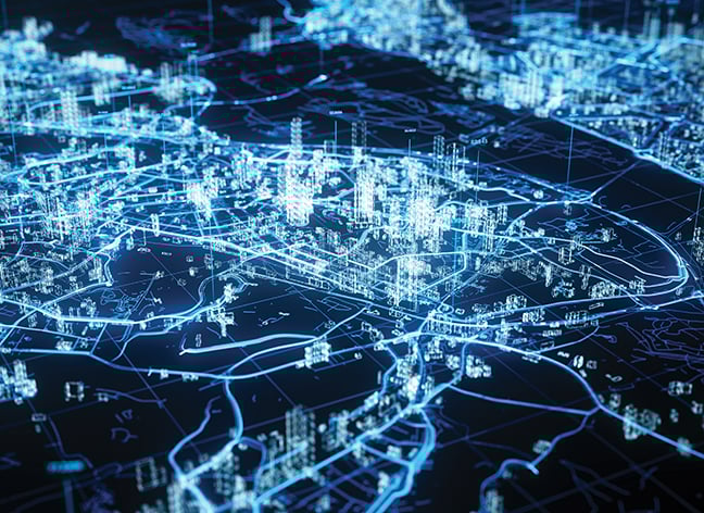 Abstract smart city concept