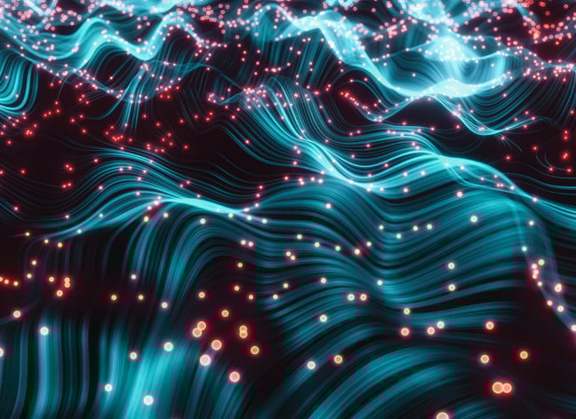 Abstract flowing data background