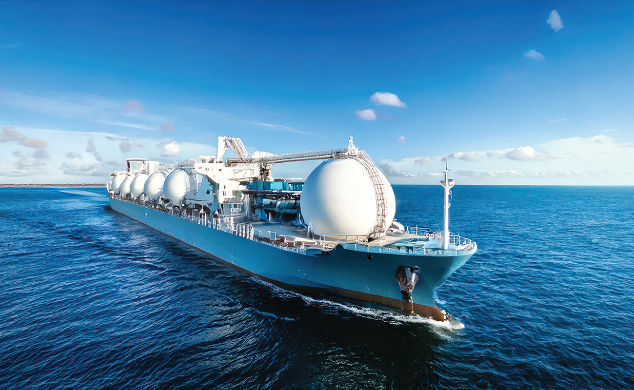 Hydrogen ship on water