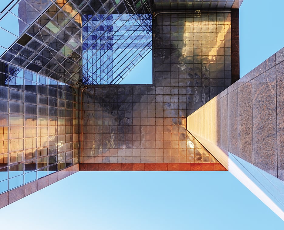Abstract of a modern London corporate building